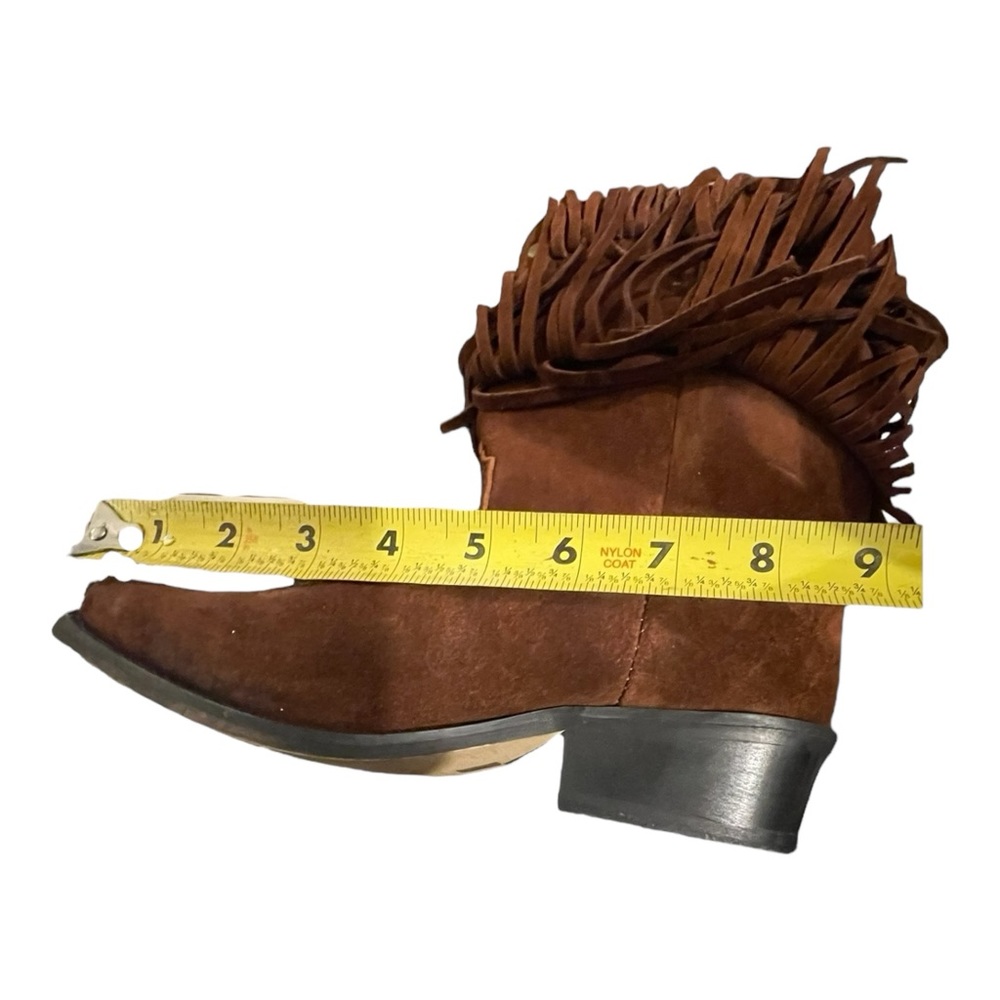 ❌SOLD❌ NWOT Shyanne Fringe Leather Suede Boots Brown Girls Sz 2 - Picture 12 of 12